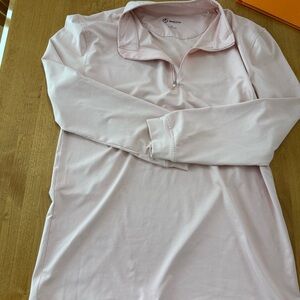 Pink Long-Sleeve quarter-zip athletic golf shirt women’s